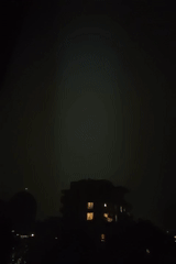 Lightning storm lights up Warsaw's night skyline