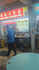 Singapore food court and rainy street scenes documented