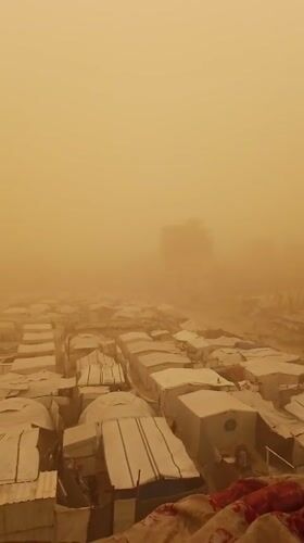 Severe dust storm blankets Gaza refugee camps, reduces visibility