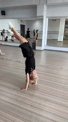 Young ballet students practice gymnastics in Votkinsk dance studio