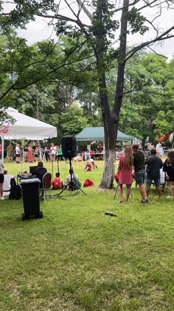 Wrestling match draws crowd in Markovo Bulgaria park
