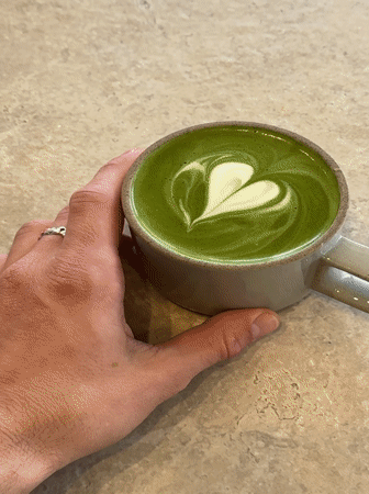 Morning moments in Tel Aviv: matcha lattes and chess