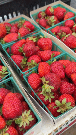 Fresh produce and street art at an LA farmers market
