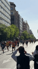 Marathon runners take to Madrid streets in morning race