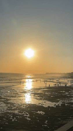 Acoustic beach performance at sunset, North Kuta, Bali