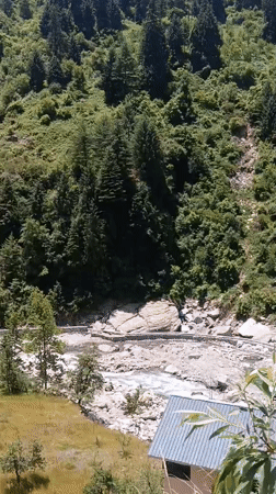 Morning documentation of natural landscapes and rock formations in Old Manali