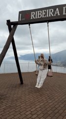 Tourists enjoy photo ops at Ribeira da Janela viewpoint