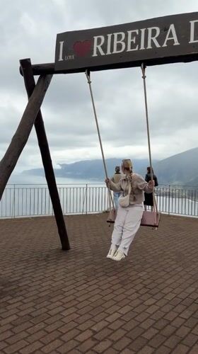 Tourists enjoy photo ops at Ribeira da Janela viewpoint