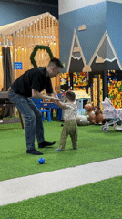 Family enjoys indoor play area visit in Izhevsk