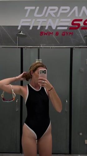 Morning swim training session documented at Bishkek fitness center