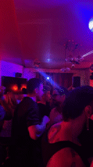 Friday night crowd gathers at Chacha Pub in Paris