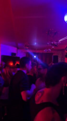 Friday night crowd gathers at Chacha Pub in Paris