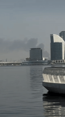 Large smoke plume observed across Dubai Creek waterfront