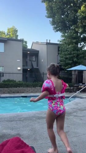 Afternoon swim session at a Citrus Heights apartment pool