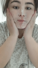 Woman's morning routine documented in Noviy, Russia