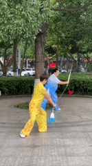 Morning martial arts and fan dancing in Jiangjin parks