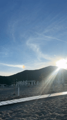 Clear skies and beach activities observed in Prijevor, Montenegro
