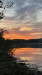 Sunset captured by witnesses along Chaikovsky waterfront
