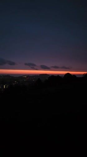 Twilight panorama observed over Sankt Gallen from elevated viewpoint