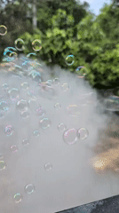 Bubble and smoke art display documented across Ko Pha-ngan locations