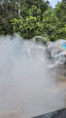 Bubble and smoke art display documented across Ko Pha-ngan locations