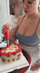 Heart-shaped leopard print cake baked and decorated in Tel Aviv