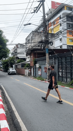 Chiang Mai street, garden, and café scenes on a quiet morning