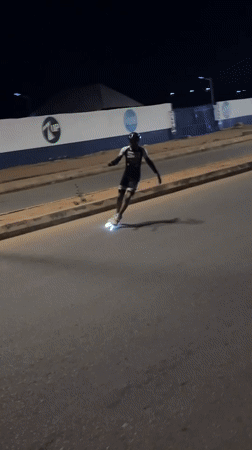 Night roller skating scene captured on Bukuru streets