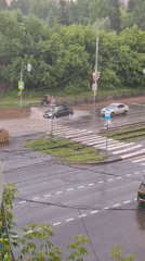 Double rainbow over Izhevsk after a heavy summer rainstorm