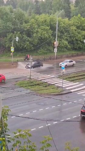 Double rainbow over Izhevsk after a heavy summer rainstorm