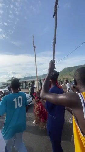 Traditional cultural procession draws crowds in Lokoja, Nigeria