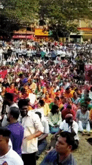 Hundreds gather for demonstration in Badem, India