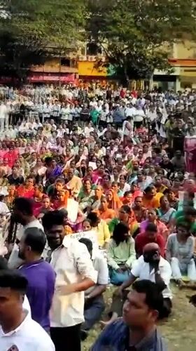 Hundreds gather for demonstration in Badem, India