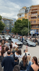 Luxury graduation car parade draws crowds in Plovdiv, Bulgaria