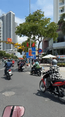 Motorbike traffic captured on video in Nha Trang, Vietnam