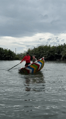 Basket boat rides and riverside hangout at Coco Chill, Hoi An
