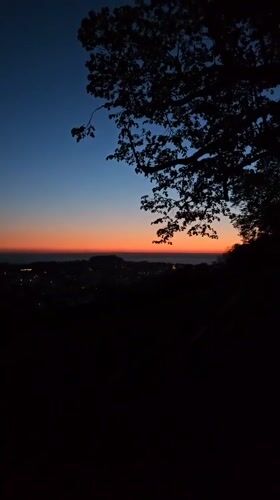Twilight landscape and water reflections observed in Sankt Gallen