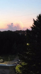 Evening fireworks celebration documented across Chaikovsky, Russia June 12