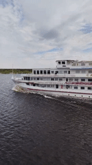 Saint Petersburg cruise ship spotted sailing near Myshkin, Russia