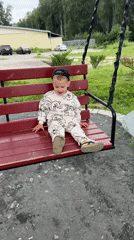 Selfies and playtime at a park in Rusanovo, Russia