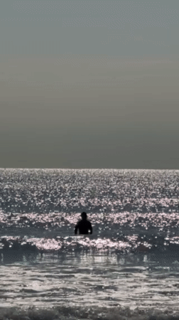 Early morning surfer spotted in Kamakura waters