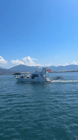 Motor yacht 'LIME PEEK' spotted cruising Fethiye waters
