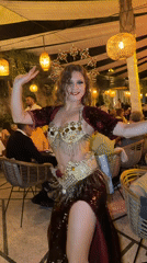 Traditional music and belly dancing performance at Marrakesh restaurant