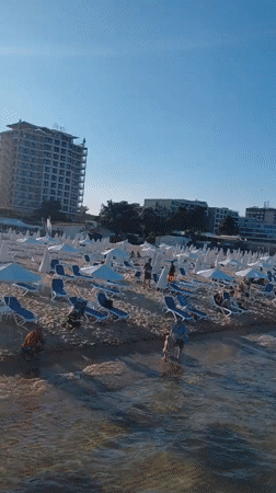 Beach day and amusement park evening in Nesebar, Bulgaria