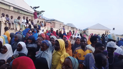 Large crowd gathers in Wase, Nigeria during soccer game