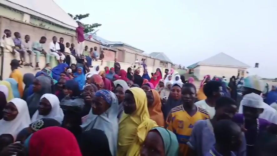 Large crowd gathers in Wase, Nigeria during soccer game