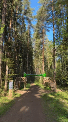 Forest recreation area with slides documented in Votkinsk, Russia