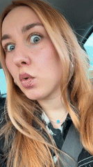 Woman films herself singing in car in Minsk