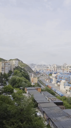 Vladivostok port operations and traditional meal preparation