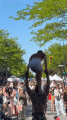 Street performers draw crowds on Montreal's Avenue du Mont-Royal